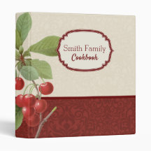 Classeur de la cerise d'aquarelle botanique de Red