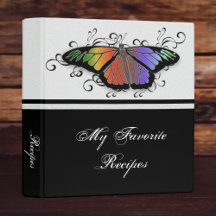 Classeur de la recette de papillon arc-en-ciel
