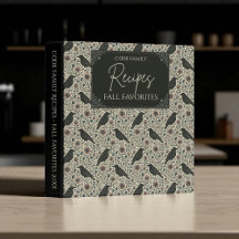 Classeur de recettes de corneille vintage et flora