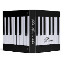 Classeur noir et blanc de piano