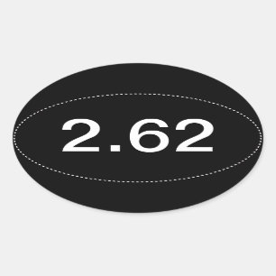 2.62 Sticker pour pare-chocs ovale marathon drôle