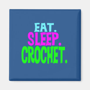 2" aimant carré - Eat.Sleep.Crochet.