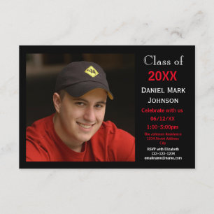 2 Arrière - plan noir photo - 3x5 Grad Faire-part