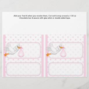 2 Baby shower Rose Favoriser Candy Bar Personnalis
