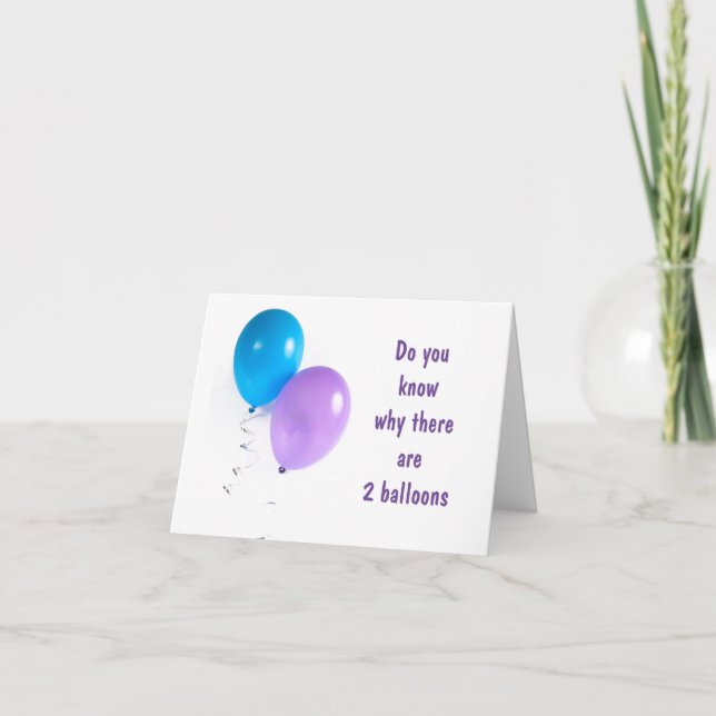 **2 BALLONS** POUR UNE CARTE DE **2 ANS** SPÉCIALE (Devant)