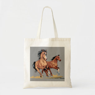 2 Beaux Chevaux Sac fourre-tout de course