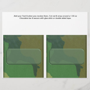 2 Camouflage Anniversaire Candy Bar Personnalisé