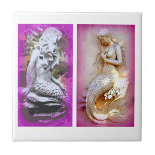 2 carreaux de sirènes assis