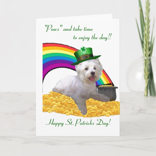 2. Carte de st patrick de Westie (Devant)