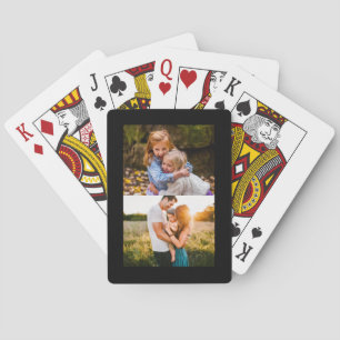 2 cartes de jeu à bordure noire Modèle photo