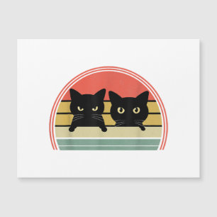 2 Chats noirs Pékin Vintage Retro Chat Animal Love