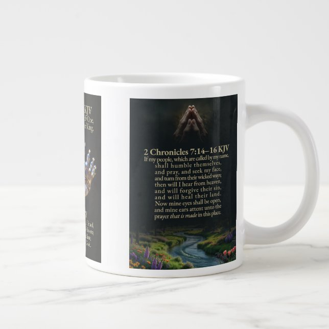 2 Chronicles 7:14-16 and Isaiah 48:9-13 KJV Mug (Droite)
