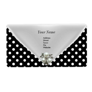 2 "Commande Élégant Blanc Noir" 2 Étiquette Adress