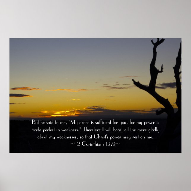 2 Corinthiens 12:9 Poster (Devant)