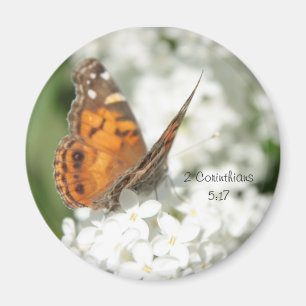 2 Corinthiens 5:17 Papillon Lilac Magnet