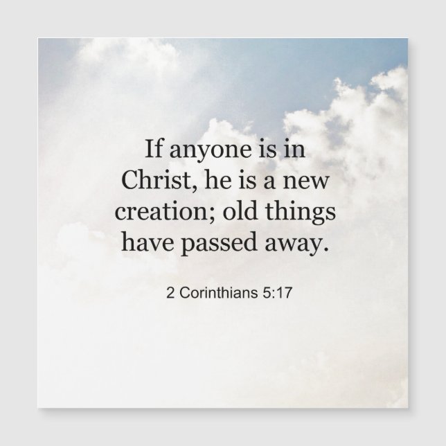 2 Corinthiens 5:17, verset de la Bible, (Devant)