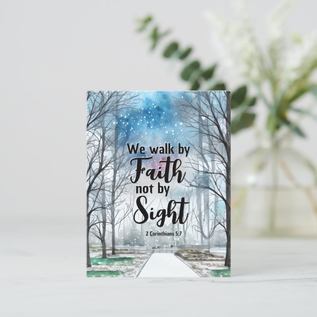 2 Corinthiens 5:7 Marcher par la foi Bible Carte P (Debout devant)