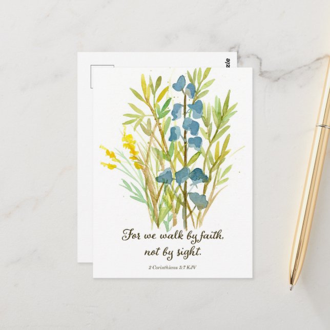 2 Corinthiens Marchent Par La Foi Écriture Carte D (Devant/Arrière en situation)