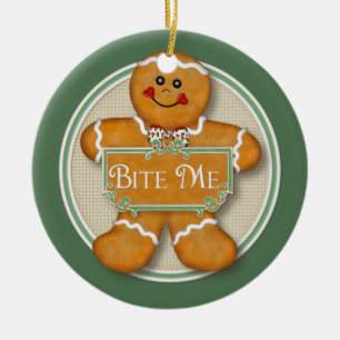 2 Côté - Bite Me Gingerbread Homme Ornement
