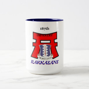 2 Couleurs 187th Tasse de DUI RAKKASANS TORRI d'infanterie