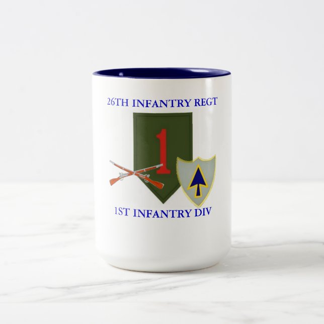 2 Couleurs 26ème TASSE de division d'INFANTERIE de RÉGIMENT (Centre)