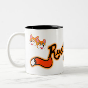 2 Couleurs 2-Ton de Rustyfoxes 11 onces. Tasse de café