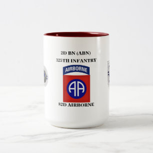2 Couleurs 2D TASSE de l'INFANTERIE 82D ABN de MILLIARD 325TH