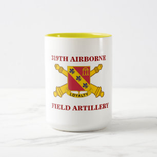2 Couleurs 319TH TASSE AÉROPORTÉE d'ARTILLERIE de CAMPAGNE
