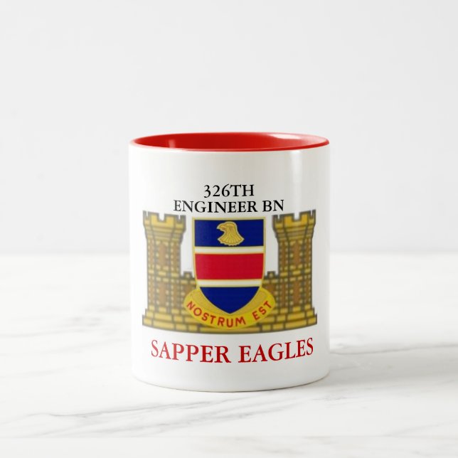 2 Couleurs 326TH TASSE d'EAGLES de SOLDAT DU GÉNIE de (Centre)