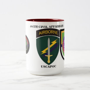 2 Couleurs 404TH TASSE de BATAILLON d'AFFAIRES CIVILES