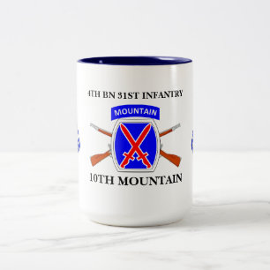 2 Couleurs 4ème TASSE de MONTAGNE de 31ème INFANTERIE de