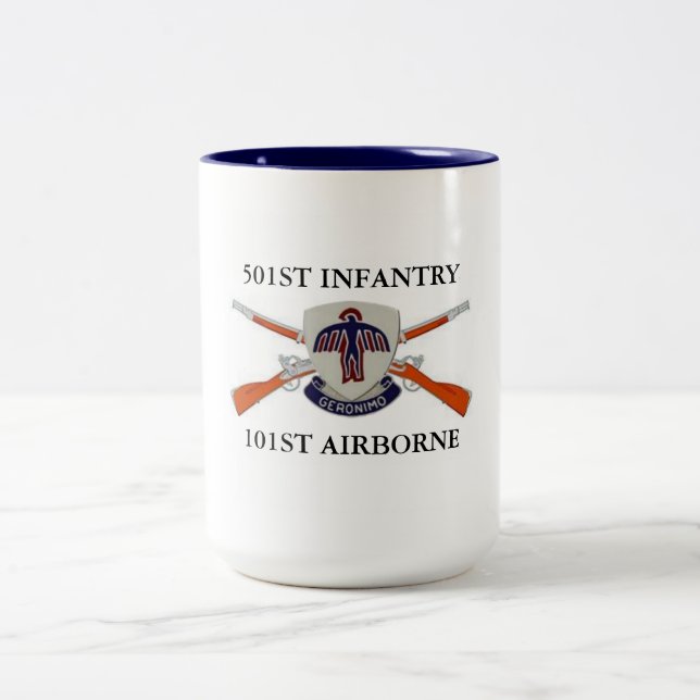 2 Couleurs 501ST TASSE AÉROPORTÉE d'INFANTERIE 101ST (Centre)