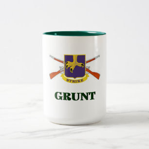 2 Couleurs 502nd L'infanterie GROGNENT la tasse