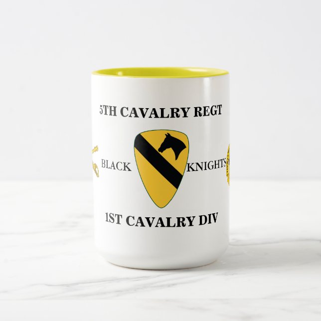 2 Couleurs 5ème TASSE de division de CAVALERIE de RÉGIMENT de (Centre)