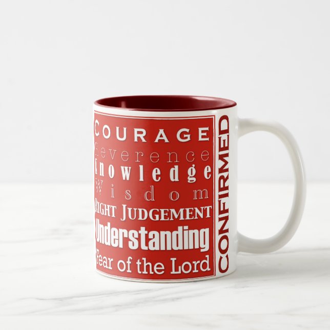 2 Couleurs 7Gifts pour votre tasse de confirmation (Droit)