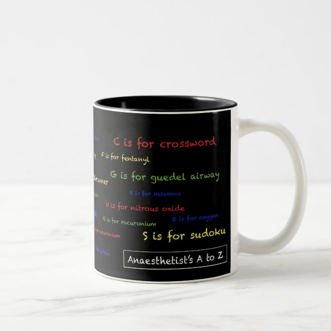 2 Couleurs A de l'anesthésiste à tasse de Z - noir (Droit)