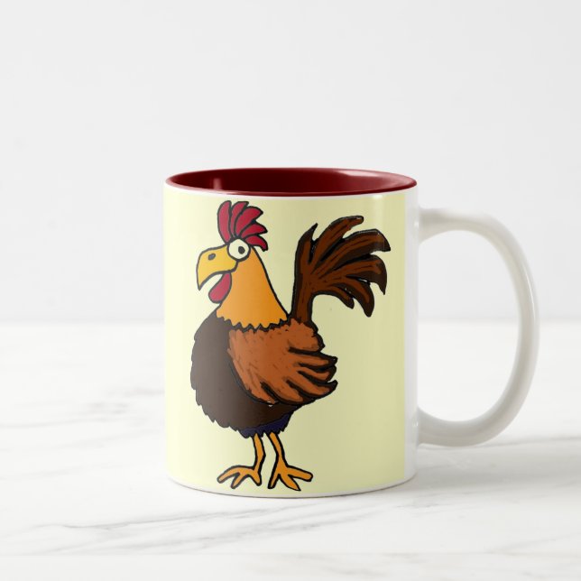 2 Couleurs AB tasse géniale de coq (Droit)
