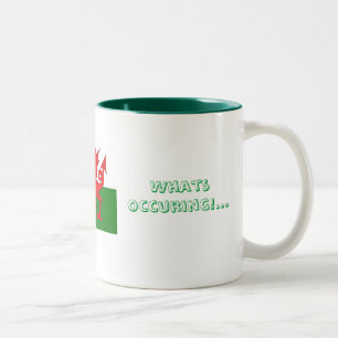 2 Couleurs Ah ! , Ce qui se produit ! … tasse de drapeau de