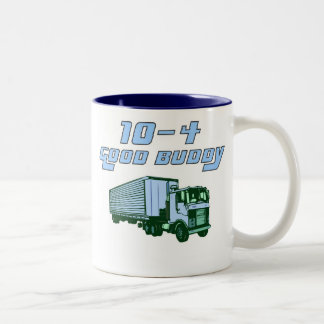 2 Couleurs ami de la tasse 10-4 de camionneur bon