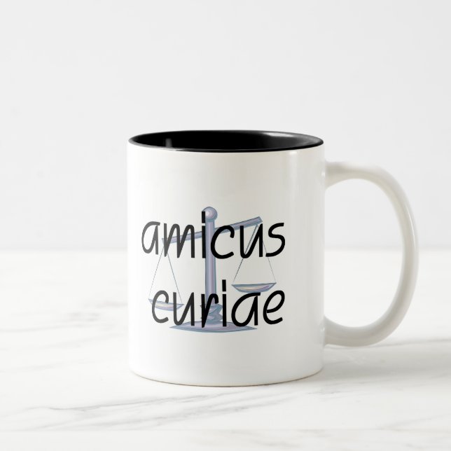 2 Couleurs Amicus curiae.  Tasse d'avocat avec l'expression (Droit)