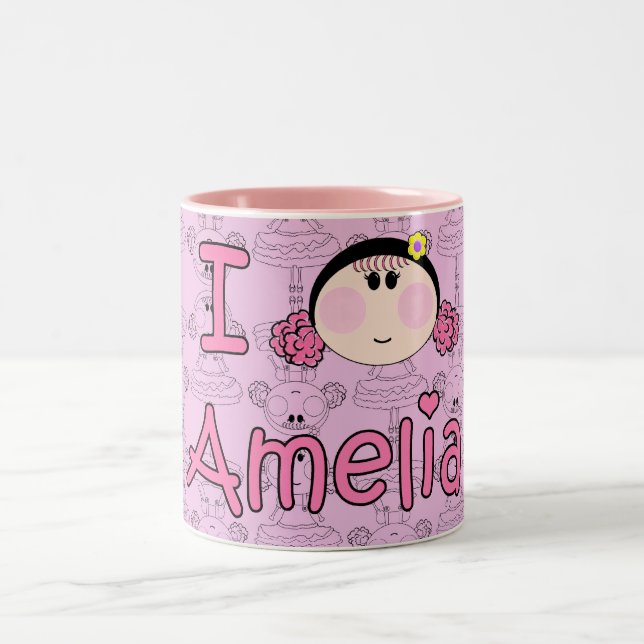 2 Couleurs Amour Amelia de la tasse I (Centre)