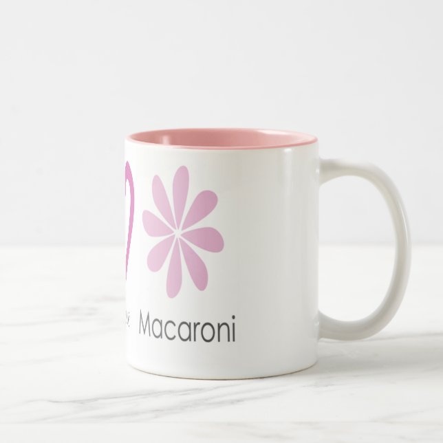 2 Couleurs Amour de paix et tasse de macaronis (Droit)