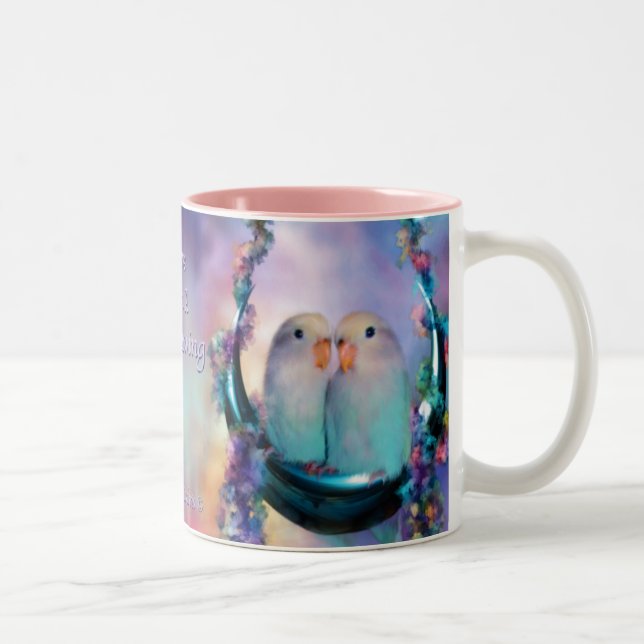 2 Couleurs Amour sur une tasse d'oscillation de lune (Droit)