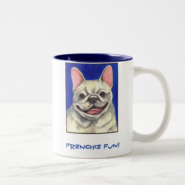 2 Couleurs Amusement de Frenchie ! Tasse (Droit)