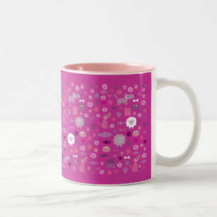 2 Couleurs Animaux et trucs marrants mignons pour la tasse
