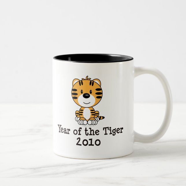 2 Couleurs Année de la tasse de tigre (Droit)
