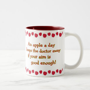 2 Couleurs Apple une tasse de jour