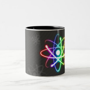 2 Couleurs Atome rougeoyant coloré - tasse