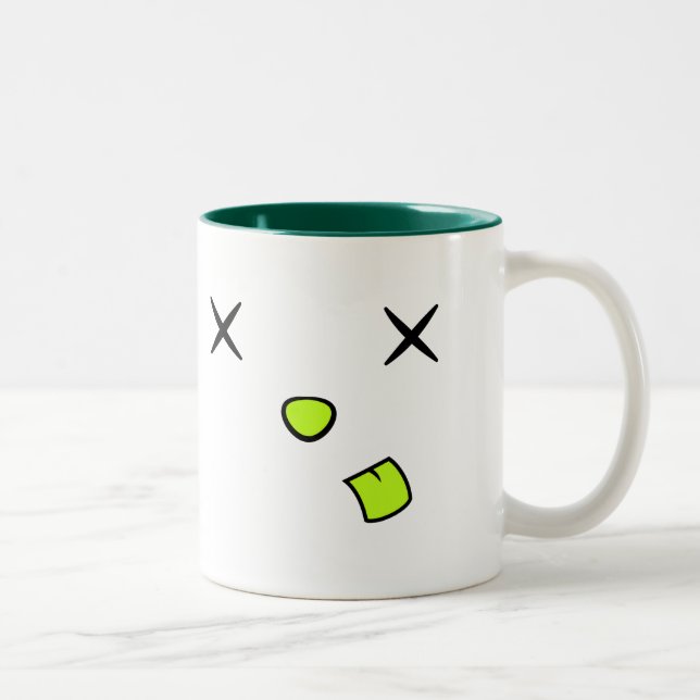 2 Couleurs Au revoir tasse de visage de chiot (Droit)
