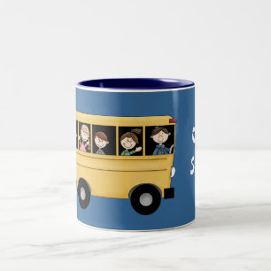 2 Couleurs Autobus scolaire avec la tasse personnalisable de